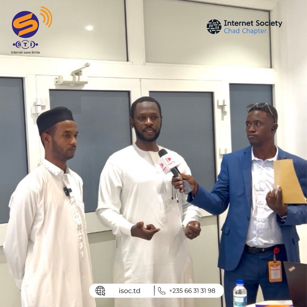 Three men at a Chad Chapter event