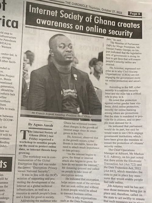 A newspaper clipping